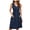 Navy Blue, variant on Women's Summer Dresses Casual Sleeveless Sundress Loose Button Elastic Waist Maternity Midi Dress with Pockets Black