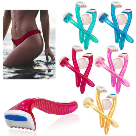 6 Pack Womens Bikini Line Razors Shave Brazilian Hair Shaver Trimmer Legs Arms (Best Razor For Stubble)