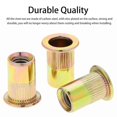 thumbnail image 3 of 50 Pieces M12 Flat Head Threaded Rivet Nut, Zinc Plated Carbon Steel Threaded Rivet Nuts, M12 Rivet Threaded Inserts (18mm X 22mm), 3 of 4
