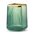thumbnail image 1 of Makeup Brush Cup Holder Organizer for Vanity, Acrylic Vintage Green Make Up Brushes Holders Container Storage with Striped Design for Bathroom Countertop, Pen Pencil Holder Cosmetic Cup for Desk, 1 of 5