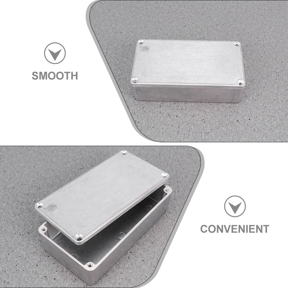 FRCOLOR Guitar Enclosure Aluminum Shell 18.80X12.00X3.70CM Silver