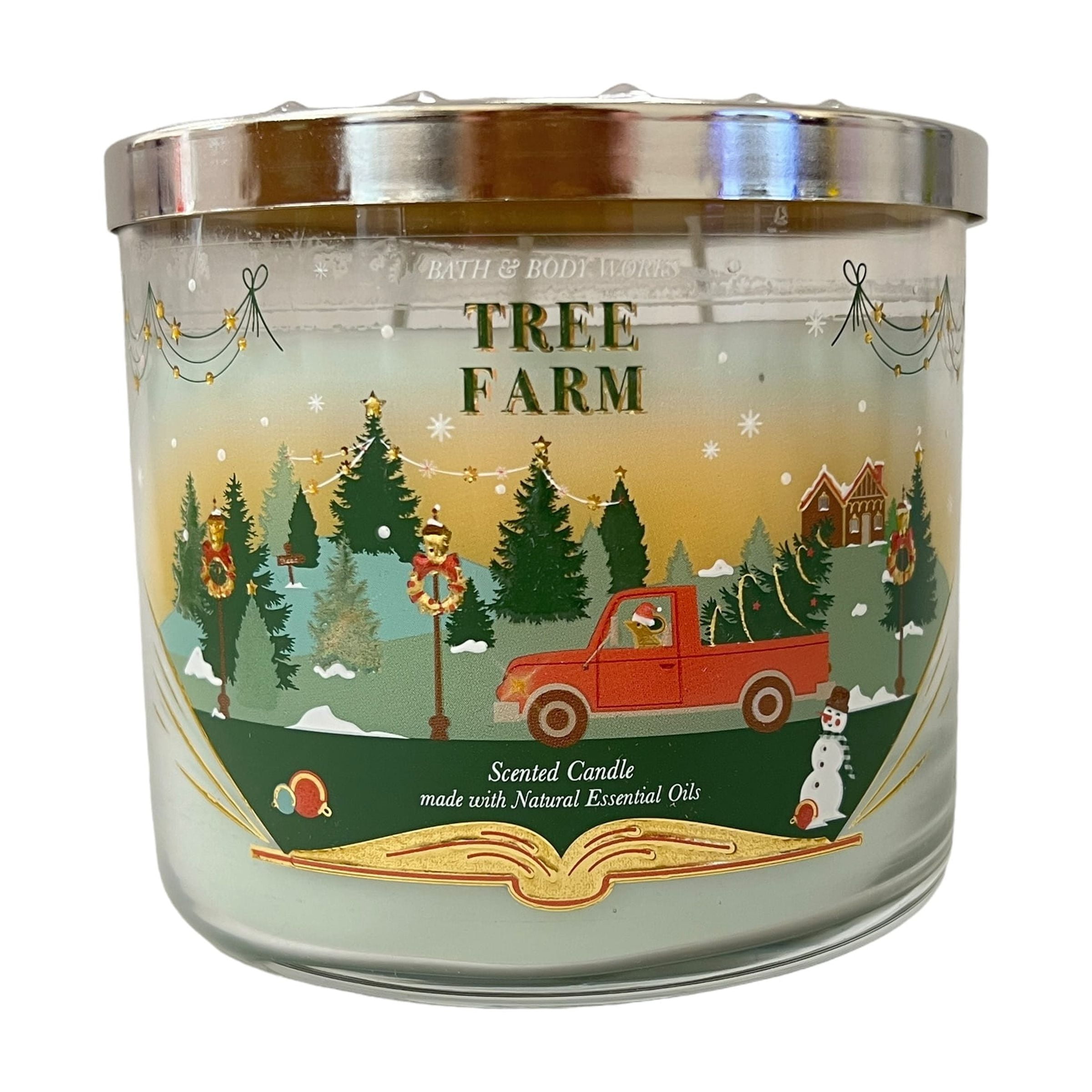 Bath & Body Works Tree Farm 3 Wick Candle 14.5 oz