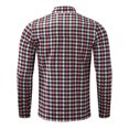 thumbnail image 4 of Yuncity Mens 2 Piece Tracksuit Outfits Slim Fit Sweatshirts Casual Plaid Zipper Pocket Coat Drawstring Pocket Pants Set Fall Long Sleeve Hoodies Sets Size Xxxl Red, 4 of 7
