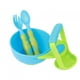 thumbnail image 5 of Sailing Juego de triturador de alimentos para bebés, tazón para alimentos frescos con succión y cucharas (4 piezas, azul y verde), 5 of 10