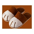 thumbnail image 6 of Anuirheih Slippers for Women Indoor Outdoor Plush Warm House Slippers Soft Soled Bedroom Non-Slip Shoes Couple Winter(Orange), 6 of 7