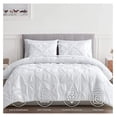 thumbnail image 2 of TiaGOC King Comforter Set - 7 Pieces Pintuck Bed in A Bag King Pleat Pinch - Comforters King Size - Comforter Set with Sheets, Flat Sheet, Fitted Sheet and Pillowcases & Shams, 2 of 6