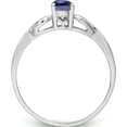 thumbnail image 2 of Sterling Silver Rhodium-Plated Created Sapphire Ring (Size 10) Made In China qbr20sep-10, 2 of 5