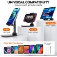 thumbnail image 2 of Support de Téléphone Portable, Support de Téléphone Portable Pliable et Réglable pour Bureau, Compatible avec 4-7 Appareils Tels Que iPhone 11 Pro/11 Pro Max/xr/XS Max, Galaxy S8/S7/S6 et Plus (Noir), 2 of 6