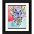 thumbnail image 1 of Seay, Anne 12x14 Black Ornate Wood Framed with Double Matting Museum Art Print Titled - Purple Rose, 1 of 4