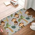 thumbnail image 5 of Fotbe Extra Durable Door Mat - Dirt Trapping Outdoor Welcome Mats - Non-Slip Outdoor Door Mats - Low Profile Front Door Mat - Indoor (16" x 24", Monkeys Swinging from Palms ), 5 of 9