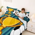 thumbnail image 3 of Erosebridal Football Soccer Theme Queen Sheet Sets,Kids Ball Sport Games Bed Set For Boys 4-Piece, 3 of 6
