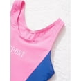 thumbnail image 4 of YONGHS One Piece Swimsuit for Teens Girls Sleeveless Rash Guard Swimwear Beach Sportswear Swimsuit Hot Pink-A 5-6, 4 of 7