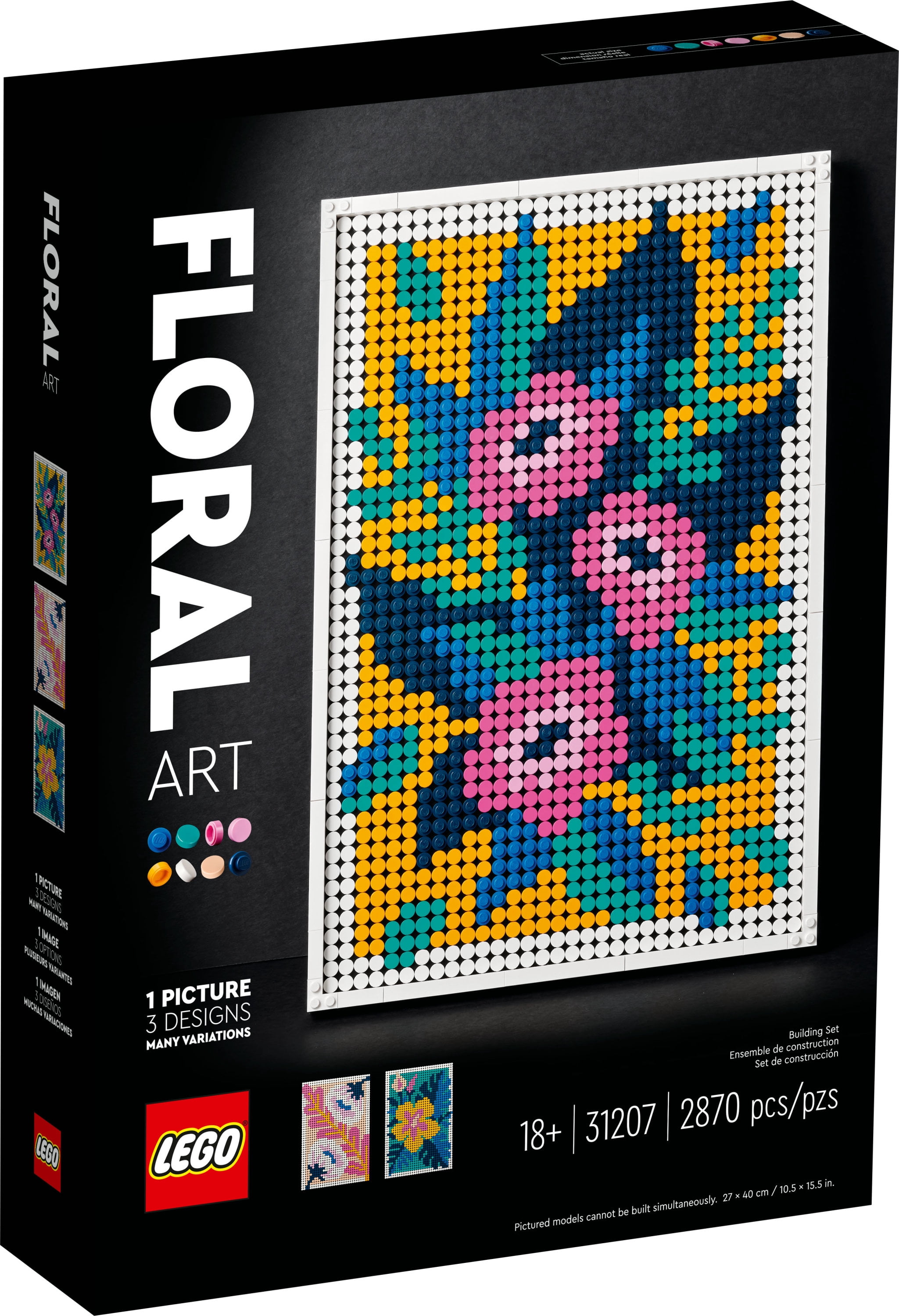 LEGO Floral Art Creativity Set (31207) - 3-in-1 Wall Kit for