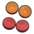thumbnail image 2 of jiaping 2 Pairs of Round Motorcycle Round Reflectors Motorcycle ATV Dirt Bike Reflectors, 2 of 8