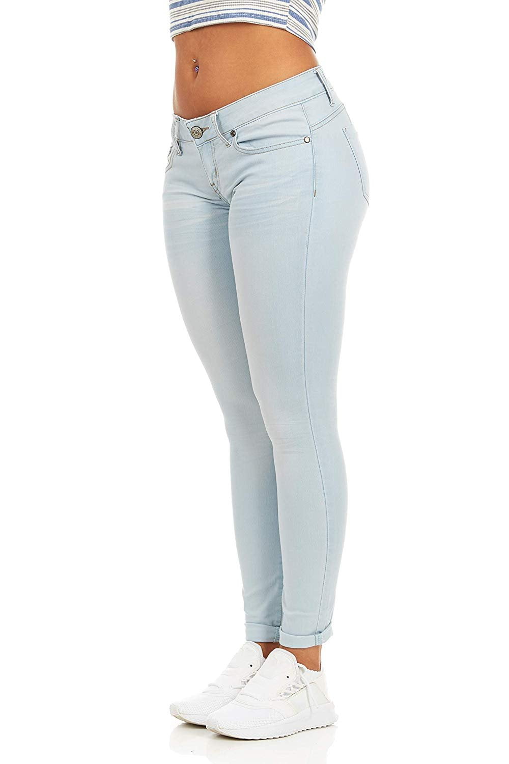 Cover Girl Jeans Juniors Low Rise Waisted Butt Shaping Skinny Whisker ...
