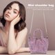 thumbnail image 1 of Bolso de hombro con diamantes de moda para mujer, bolso de mano de noche (rosa roja), 1 of 6