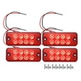 thumbnail image 1 of Unique Bargains Front Rear Side Marker Light 8 LED 3.94' for Truck Trailer Van Caravan Lorry Car Bus Red (Set of 4), 1 of 7