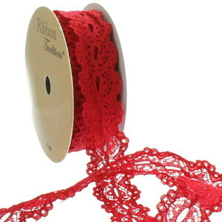 2 Yards/Roll Fabric Lace Washi Tape Self Adhesive Red Cotton Trims