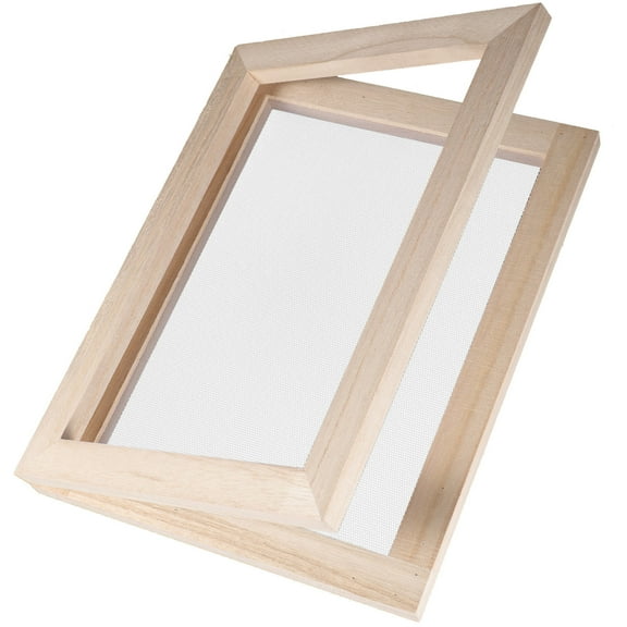 WEUVEB Diy Paper Making Screen Paper Making Mould Wood Beige 1Pcs