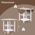 thumbnail image 3 of Costway Table de Cuisine à Abattant de 42,5 Pouces avec Étagères de Rangement Table de Salle à Manger Extensible, 3 of 7