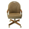 thumbnail image 3 of Caster Chair Company Britney Swivel Tilt Caster Arm Chair in Wheat Tweed Fabric, 3 of 8