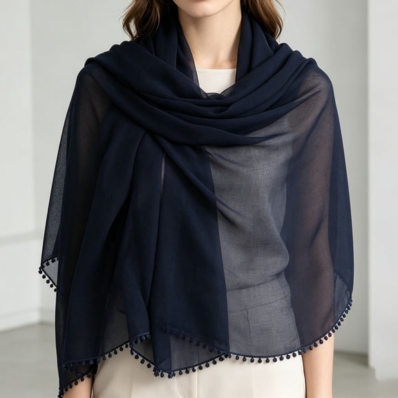 HuangHuanChen Shawl Wraps for Women Lace Hijab Soft Lightweight Shawl With Elegant Lace Trim Non Head Scarf For Womens Everyday Wear Shawls and Wraps for Evening Dresses One Size