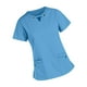 thumbnail image 3 of Top exfoliante para mujer, top exfoliante de uniforme de enfermera, ropa de trabajo profesional cómoda, top exfoliante de enfermería para tienda de Azul claro L, 3 of 8