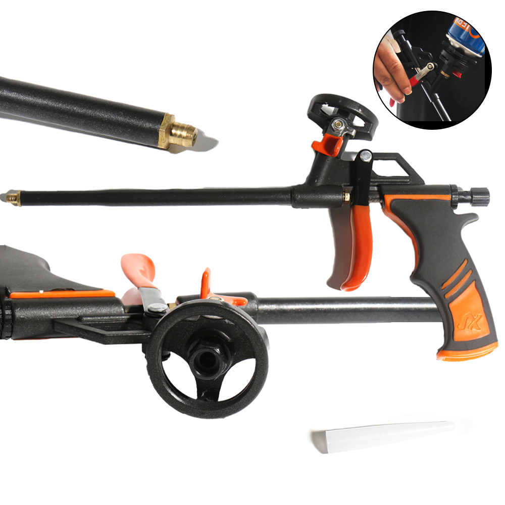 Styrofoam gun polyurethane foam caulk, universal glue gun, noclean