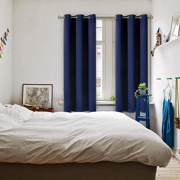 LEMOMO - Cortinas 100% Opacas De 52 X 84 Pulgadas, 2 Paneles