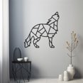 thumbnail image 3 of LaModaHome Exclusive Wolf Metal Wall Decor Made With Geometric Abstract Patterns – Durable & Artistic Metal Wall Art for Home and Office Decor, Perfect for Any Interior Design Aesthetic, 3 of 5