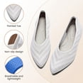thumbnail image 4 of LANCROP Women's Pointed Toe Ballet Knit Flats Slip On Dress Loafers Comfortable Shoes, 4 of 9