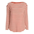 thumbnail image 5 of Time and Tru Women's Long Sleeve Boat Neck Top, Sizes XS-XXXL, 5 of 5