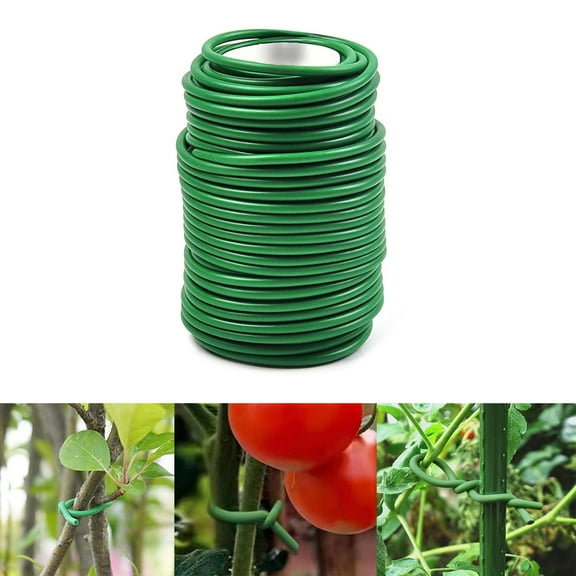 8 Meters Garden Wire Tie 3.0mm, Garden Plant Support for Tomatoes, Grapes, Vine Plants, Green House, Soft Twist Ties for Small Tree Against Wind