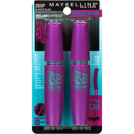 Maybelline New York Volum' Express Falsies Washable Mascara 280VP Blackest Black 0.5 fl. (Best Falsies For Asian Eyes)