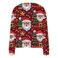thumbnail image 5 of Puntoco Chaqueta Informal Con Botones Y Estampado Navideño Para Mujer, 5 of 5