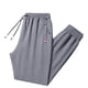thumbnail image 1 of Pantalones de chándal cálidos para hombre, ajustados, con bolsillos con cremallera, gris, 1 of 5