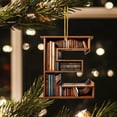 thumbnail image 3 of Lilixerw 26 Alphabet Book Hanging Ornament,3.1 inch Acrylic Pendant for Book Lovers Christmas Tree Ornaments Car Pendant(E), 3 of 8