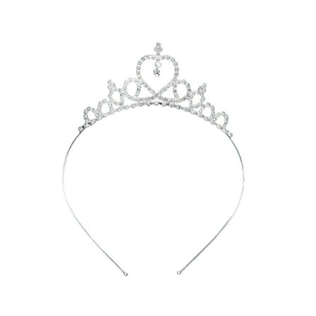 FACEGA Tiara for Little Girls Fashionable Headband Design Princess Crown Diamond Decoration Princess Crowns for Little Girls