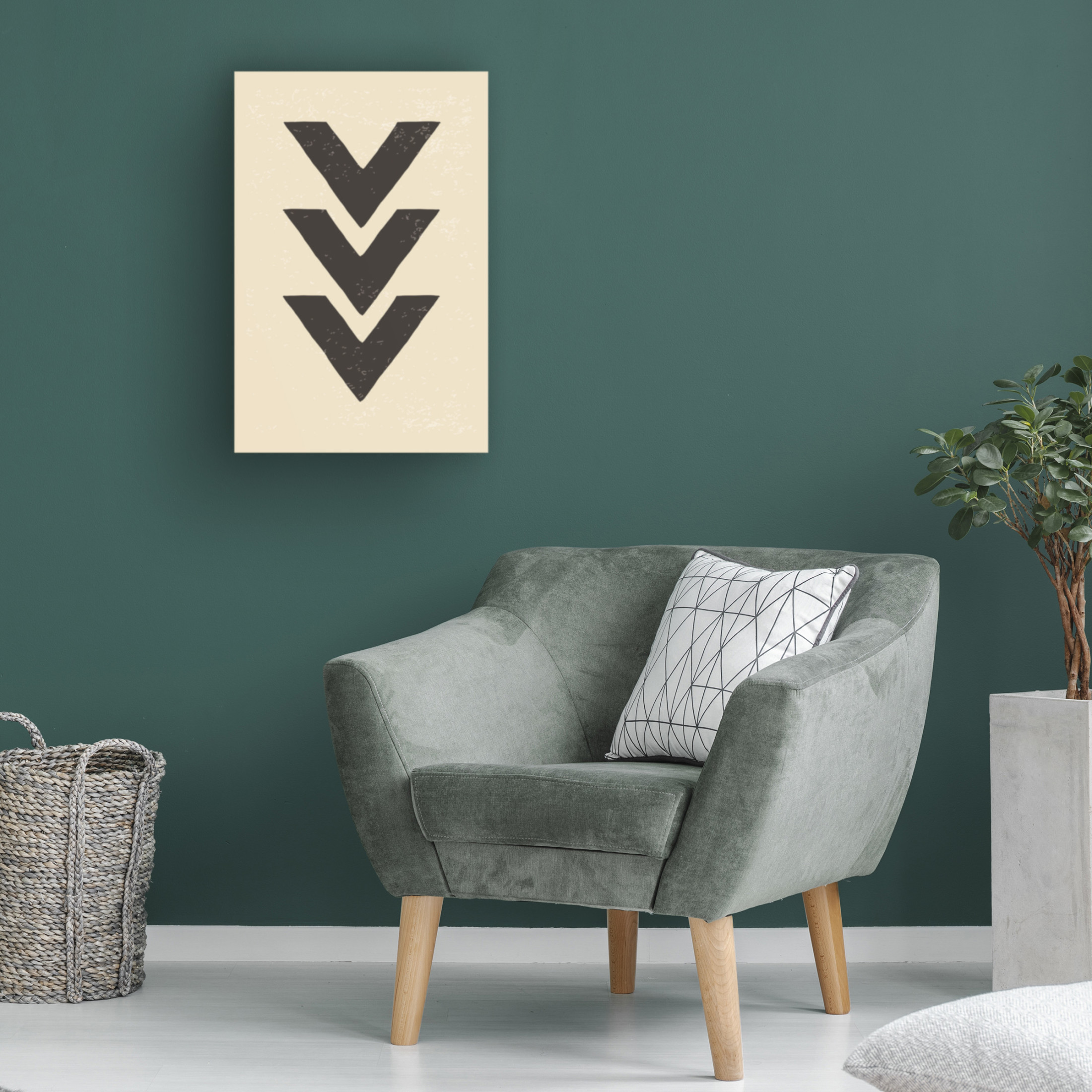 Trademark Fine Art jay stanley  Abstract Triangles 2 Canvas Wall Art