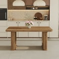 thumbnail image 2 of Noble House 64.5" MDF Imitation Wood Grain Dining Table,U-Shaped Hollow Leg Design,Natural, 2 of 10