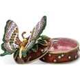 thumbnail image 2 of Fashion Bejeweled Sangria Butterfly Box Trinket (2.5 X 2.5) Made In China bj2080, 2 of 5