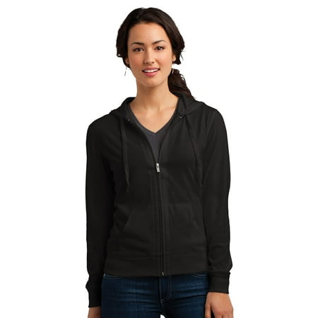 - District Women's Lightweight Full-Zip Drawstring Hoodie