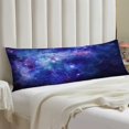 thumbnail image 6 of Galaxy Body Pillow Cover Outer Universe Space Nebula Star Night Luxury Long Pillow Case Protector with Zipper Decorative Starry Sky Large Pillowcases Cushoned for Bedroom,Couch 20"x54",Blue Purple, 6 of 6