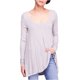 thumbnail image 1 of Free People - Camiseta básica de enero para mujer, gris, grande Free People  Camiseta básica, 1 of 2