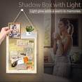 thumbnail image 3 of NestE-11x16 Shadow Box Frame with Light, Memorial Display Case with Shelves and Top Platform, Deep Wedding Shadow Box for Wedding Flowers, Bridal Memories and Wedding Gifts, White, 3 of 13