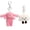 Pink, variant on Cute Keychain Bunny Plush Rabbit Key Chain Smiling Cloud Keychains Women Bag Purse Backpack Charms