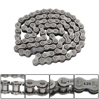 best 420 chain for coleman mini bike 90 Link BT200X, CT200U, CT200U-EX, & Massimo MB200 Bikes Gold #420 Chain with Master Link AlveyTech 42 Link 1/2" Pitch