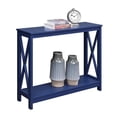 thumbnail image 2 of Convenience Concepts Oxford Console Table in Blue Wood Finish, 2 of 3