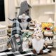 thumbnail image 2 of Coffee Gnome Coffee Bar Decoration Plaid Swedish Tomte Gnome Gift But First Coffee Scandinavian Figurine Nordic Plush Farmhouse Home Decor Set of 3, 2 of 5