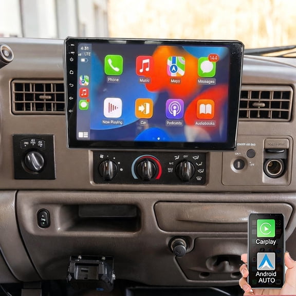 iSpchen 4 64G Car Stereo Radio for Ford F-250 F-350 1999-2004 with Wireless CarPlay Android Auto, 10.1" Touch Screen Car Radio with GPS Navigation Bluetooth FM WiFi Mirror Link Backup Camera